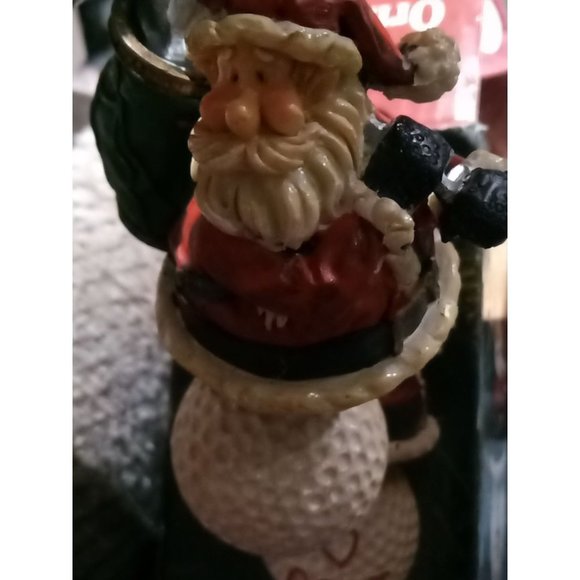 Polystone Ornament Golfing Santa "I Love Golf" Ornament - Picture 2 of 5